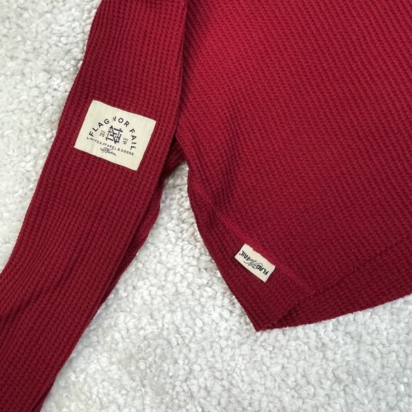 Flag Nor Fail Forever Waffle Knit Crop Top Red - Picture 6 of 9